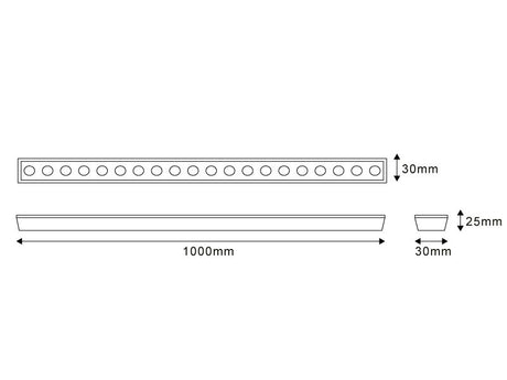 Cable de conexión M12 para proyector lineal, 100cm, IP67, negro