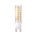 Bombilla LED de base G9. Puede sustituir bombillas tipo bi-pin o mini bombillas G9 con la misma intensidad de luz consiguiendo un ahorro de más del 80%. Se emplea en espacios muy reducidos y no desprenden calor.