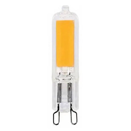 Bombilla LED de base G9 con chip led COB. Puede sustituir bombillas tipo bi-pin o mini bombillas G9 con la misma intensidad de luz consiguiendo un ahorro de más del 80%. Se emplea en espacios muy reducidos y no desprenden calor.