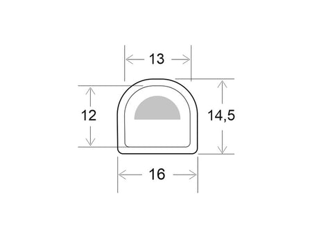 Tapa de fin de línea específica que permite sellar el extremo del LED NEON silicona 13x12mm. Se aconseja utilizar pegamento o algún otro material adhesivo para fijarlo.