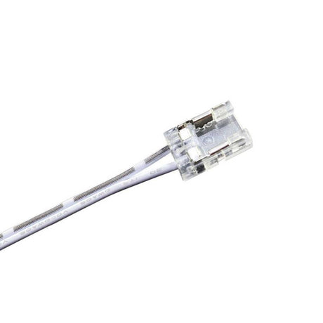 Cable con conector de unión transparente rápido sin soldadura para tiras COB Y SMD no estancas IP20 con PCB (ancho) de 8mm.