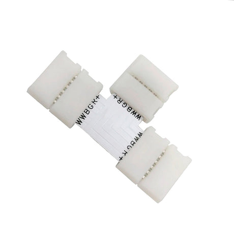 Conector de sistema Pin Click que nos permite unir y fijar tramos de tiras LED RGB+CCT 6 pin de forma fácil y segura