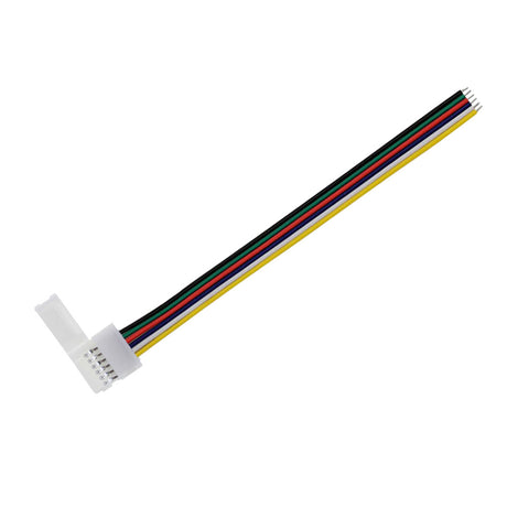Cable conector para la conexión de tiras LED RGB+CCT con 1 conector rápido.
