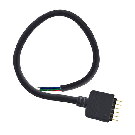 Cable redondo con conector macho para la conexión directa de tiras LED RGB+CCT