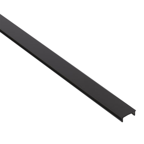 Difusor de color negro para perfil de aluminio PHANTER S1 fabricado con un compuesto especial que permite transmitir luz led.