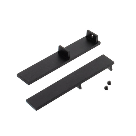 Tapas de aluminio lacado en color negro mate para el perfil PHANTER S1