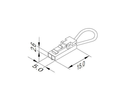 Cable circuito cerrado serie para cerrar los circuitos sin utilizar de las cajas de distribución serie.