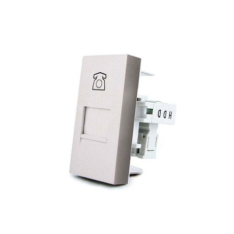 Conector 1 x toma Teléfono RJ11 de color gris, para configurar el mecanismo de acuerdo a tus necesidades concretas.