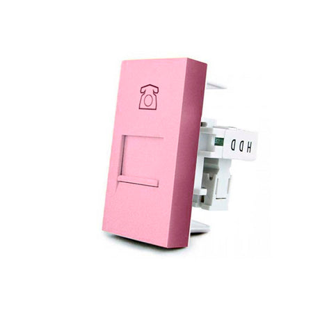 Conector 1 x toma Teléfono RJ11 de color rosa, para configurar el mecanismo de acuerdo a tus necesidades concretas.