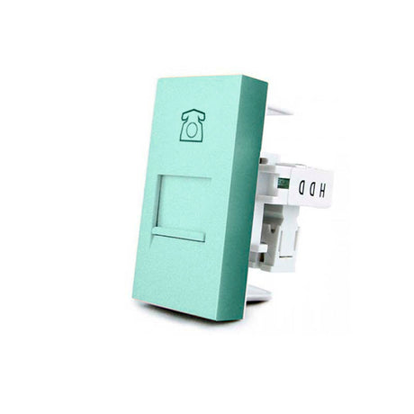 Conector 1 x toma Teléfono RJ11 de color verde, para configurar el mecanismo de acuerdo a tus necesidades concretas.