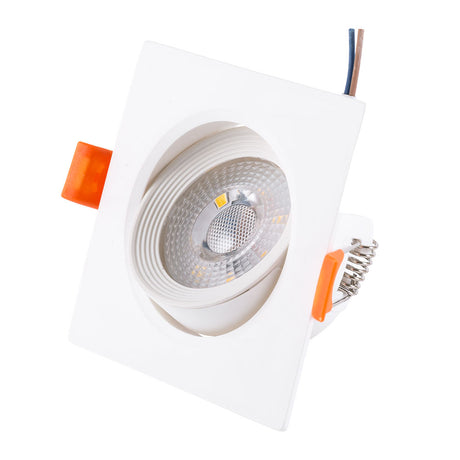 Foco Downlight LED 7W 630Lm 6000ºK Rectangular Basculante 30.000H [HO-DLPL-CUAD-7W-CW]