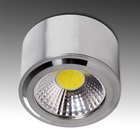 Downlight de LEDs de Superficie COB Circular Cuerpo Niquel Satinado  Ø68mm 5W 450Lm 30.000H