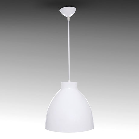 Lámpara Suspendida de Aluminio Ø 300mm (Sin Bombilla) - Blanco