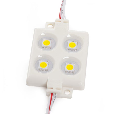 Módulo de 4 LEDs ABS Inyectado SMD5050 1,44W Blanco