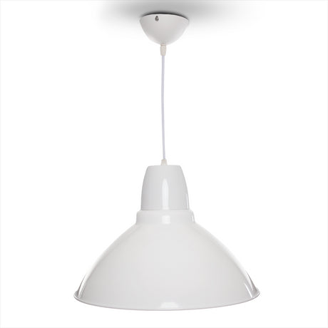 Lámpara Suspendida Aluminio Ø 350Mm (Sin Bombilla) Blanco Makayla