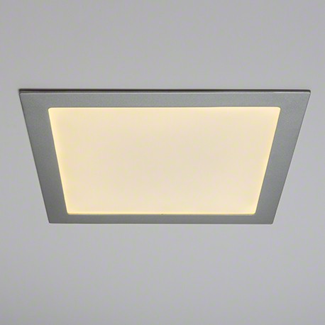 Placa de LEDs Cuadrada Marco Color Plata 300mm 25W 2180Lm 30.000H