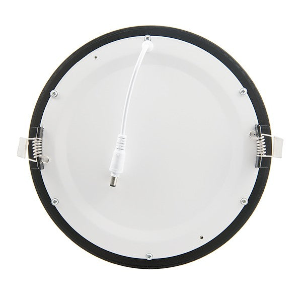 Placa de LEDs Circular Marco Negro 225mm 18W 1380Lm 30.000H