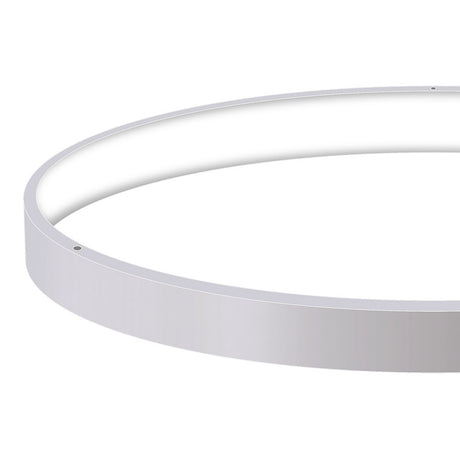 Kit que incluye perfil circular de aluminio y cubierta de silicona opal. Para fabricar espectaculares luminarias LED con múltiples opciones de instalación. Lacado en color blanco mate.