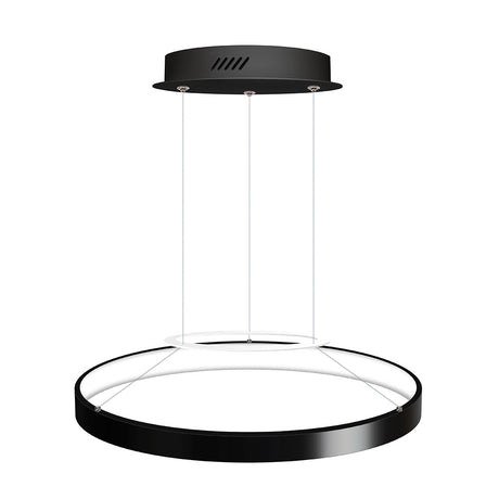 Luminaria de suspensión que permite múltiples composiciones creativas en combinación con otras lámparas CYCLE. La difusión de la luz en todo el anillo a través de una cubierta de silicona opal de alta difusión crea un ambiente perfecto para cualquier estancia.