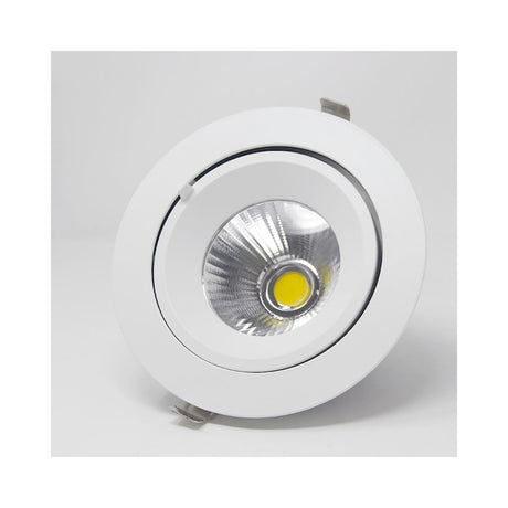 Luminaria empotrable circular LED de 44W - CCT posee un ángulo de rotación vertical de 60º horizontal de 320º dando un margen amplio para fijar la luz en la dirección deseada en cada momento. El ángulo de apertura de la lente de 24º permite enfatizar y acentuar los objetos.