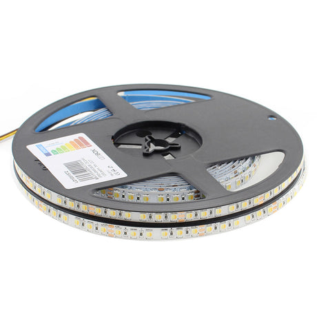Tira LED flexibles de alto rendimiento con posibilidad de ajustar el tono de luz blanca en toda su gama de tonalidad. Incorpora 240 led por metro para una mejor difusión de la luz. Con proteccón de silicona IP65.