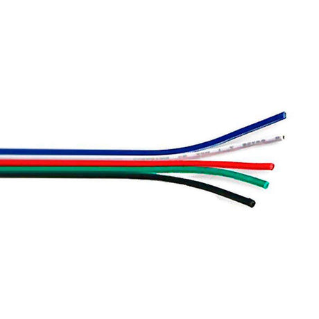Cable de 5 hilos especial para conexiones de tiras RGBW. Los metros que solicites se servirán en un solo tramo.