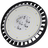 Campana LED industrial UFO Slim con 130lm/w para iluminación industrial profesional y de máxima calidad. Alta potencia y eficiencia y máxima garantía. Diseñado para talleres, fábricas y almacenes. Intensidad ajustable por TRIAC compatible con la mayoría de los reguladores del mercado.