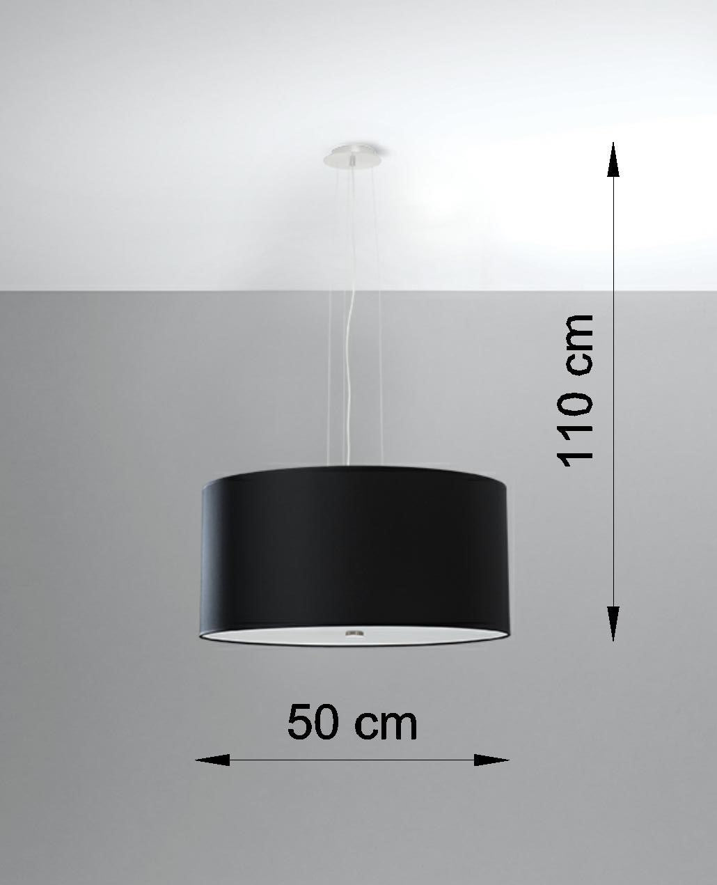 Lámpara suspendida OTTO 50, negro, E27
