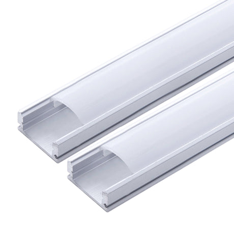 Pack 2 Perfil de Aluminio para LEDs Difusor Opal Tira 2M