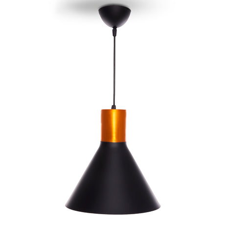Lámpara Suspendida Aluminio Ø 250Mm (Sin Bombilla) Negro Angelina