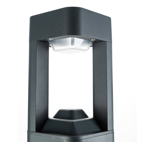 Lámpara Pie LED Exterior IP54  120x900mm 10W Gris Aluminio + PC [SL16-080C_G-WW]