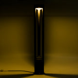 Lámpara Pie LED Exterior IP54  125x900mm 10W Negra Aluminio + PC [SL16-083B_B-WW]