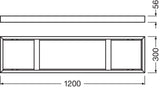 Accesorio Panel LED Ledvance Panel 1200 Kit Montaje Superficie
