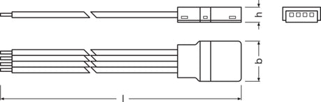 Ledvance Conectores Tiras LED RGB -CP/P4/500/P Pack 2