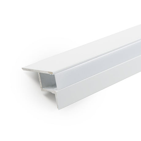 Perfíl de Aluminio para LEDS Blanco Instalación Techos Falsos - Difusor Opal -1 Metro