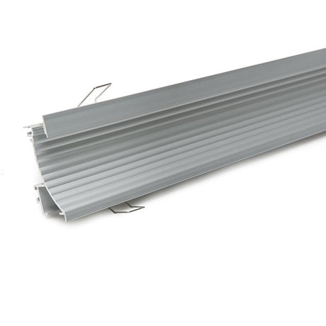Perfíl de Aluminio para LEDS Instalación en Escaleras - Difusor Opal -Tira de 1 Metro