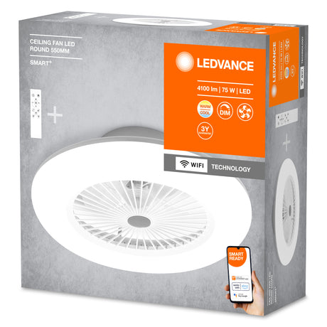 Ventilador de Techo Ledvance "Smart"   75W 3000Lm 3000…6500K 100º IP20 Regulable