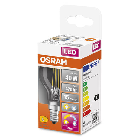 Ledvance/Osram Bombilla LED "Classic" E14 4W 470Lm 2700/4000K 320º IP20