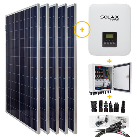 Kit Solar Fotovoltaico Híbrido 3KW Monofásico Conexión a Red