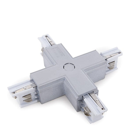 "+" Connector for 3-Phase Rail Silver Colour