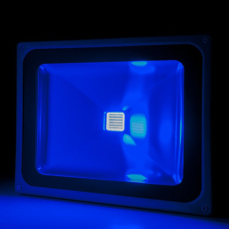 Foco Proyector de LEDs para Exterior BRICO 50W 4250Lm 30.000H Azul