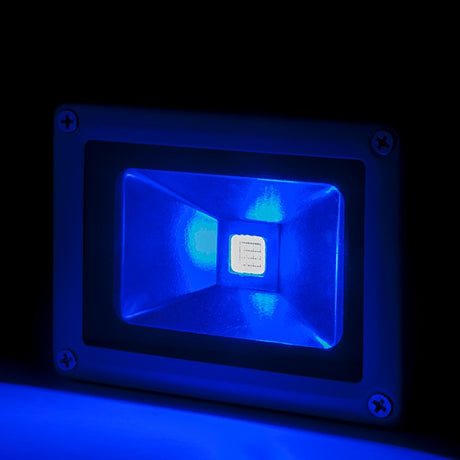 Foco Proyector de LEDs para Exterior BRICO 10W 850lm 30.000H Azul