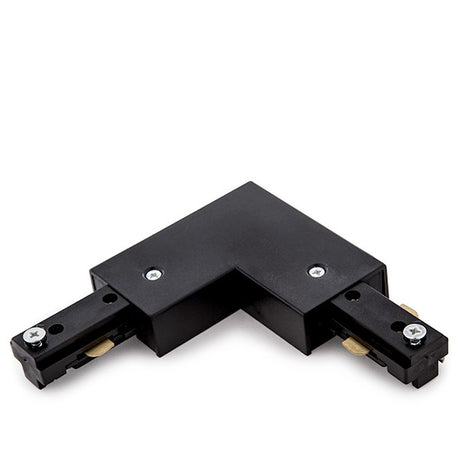 90º Connector for 3 Phase Tracklight Rail Black