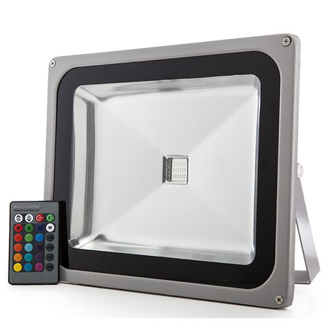 Foco Proyector de LEDs para Exterior 50W RGB con Mando Distancia