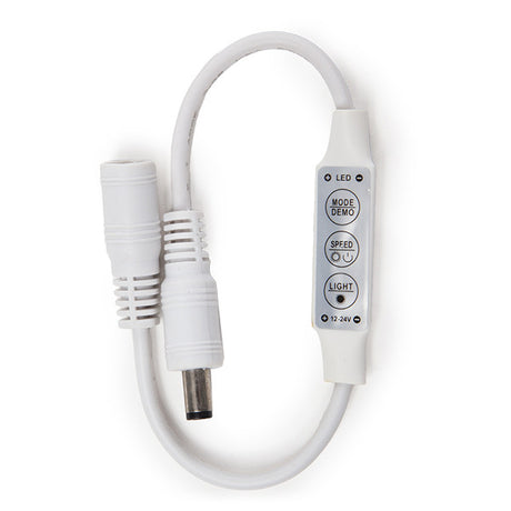 Controlador-Dimmer Mini para Tiras de LEDs Unicolor 12-24VDC hasta 144W