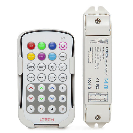 Controlador RGB M7 PRO con Mando a Distancia 12-24VDC 108-216W