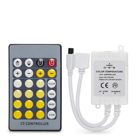 Controlador para Tiras de LEDs con Temperatura de Color Variable con Mando