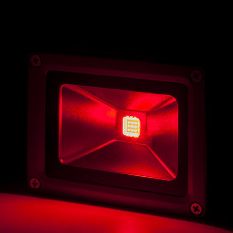 Foco Proyector de LEDs para Exterior BRICO 10W 850lm 30.000H Rojo