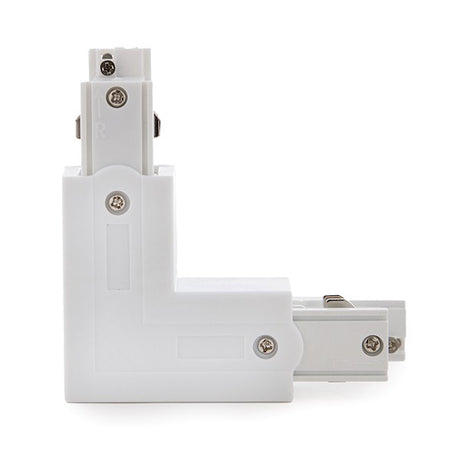 "L" Connector for 3-Phase Rail White