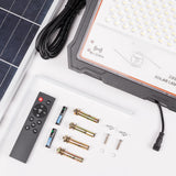 Proyector LED Solar 200W 20000Lm Sensor_Control Remoto Panel:5V 35W Batería: 3,3V 30.000Ma [LUM-MJ-DW904]